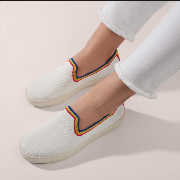 Rothy's Shoes - Rothy's Slip On Sneakers in the limited edition Rainbow Pride Color-way Size 9.5